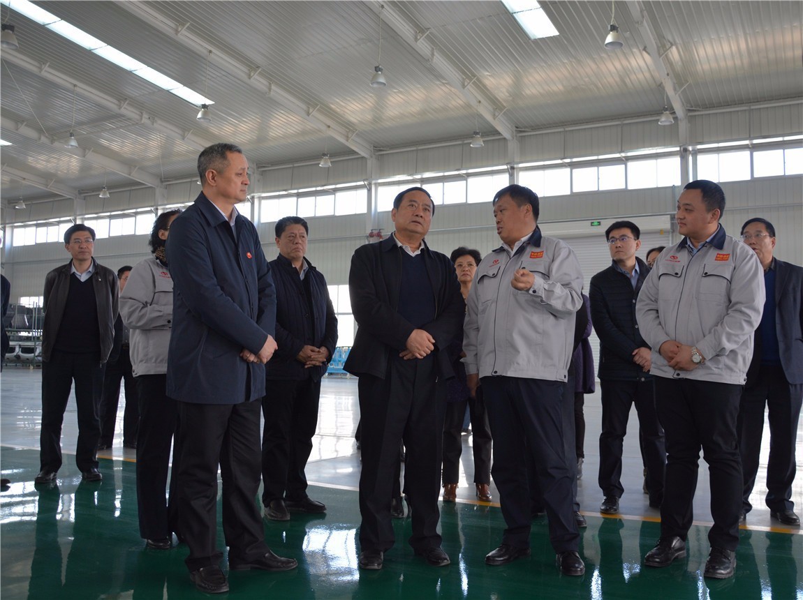 石家庄市代市长邓沛然一行到河北跃迪新能源科技集团考察调研