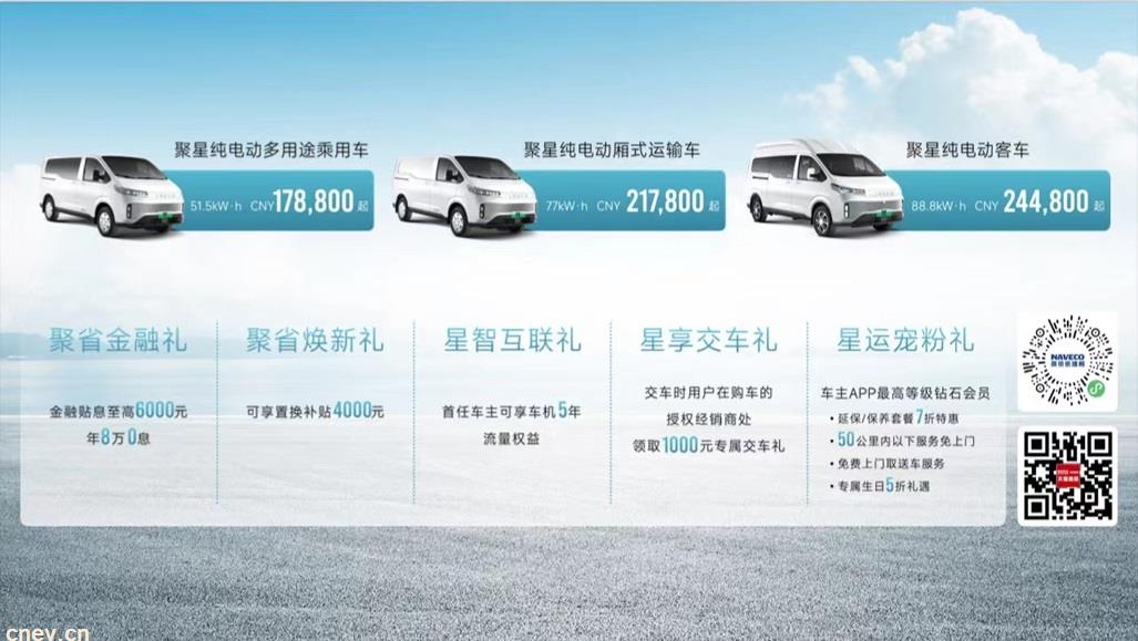頭號VAN+ E觸即發！聚星EV于中國（武漢）國際商用車展震撼上市，售價17.88萬元起